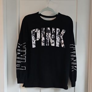 PINK Victoria's Secret Black Long Sleeve Tee